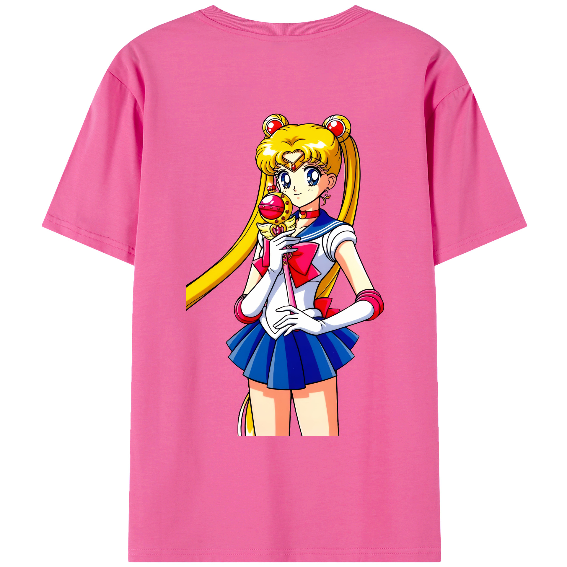 （画像用） 美少女戦士セーラームーン 月野 うさぎ つきの うさぎ Sailor Moon Tsukino Usagi レディース半袖Tシャツ(バックプリント)